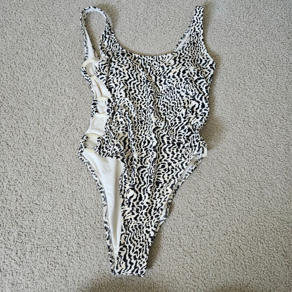 Aerie High Cut Scoop One Piece Swimsuit Large